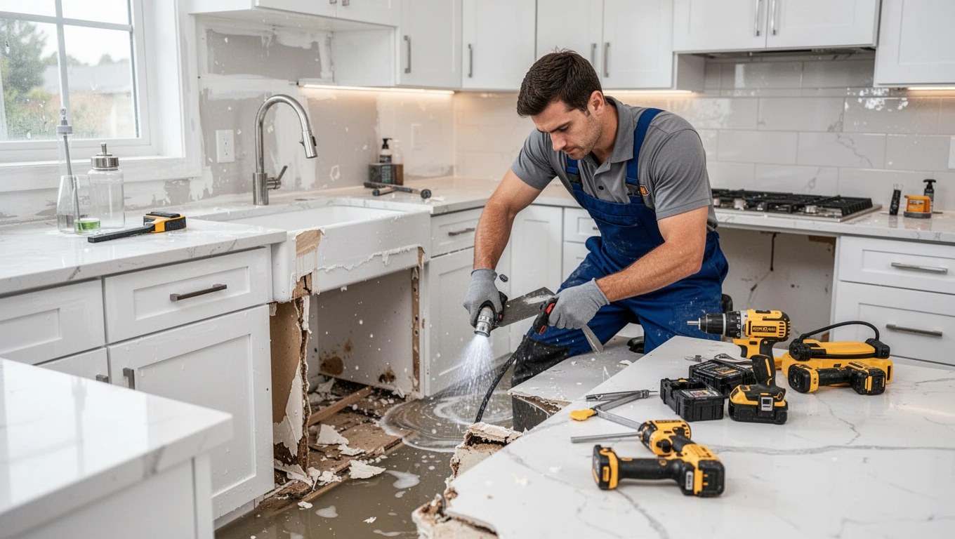 Kitchen Water Damage Repair